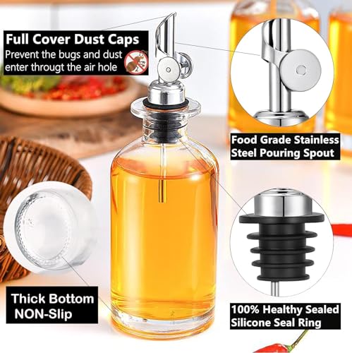 Auto Flip Liquor & Olive Oil Pour Spout - 2 Pack Stainless Steel Bottle Pourers