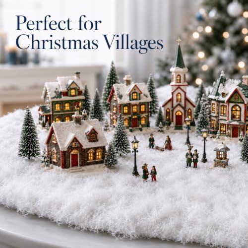 Artificial Fake Snow Blanket Roll (3.28x3.28 FT) for Christmas Decor