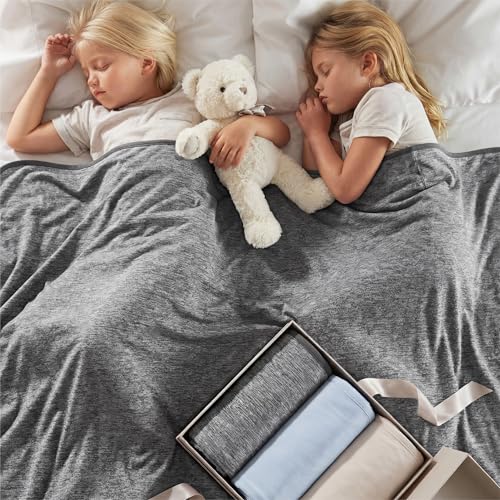 Bedsure Full Size Cooling Blanket 80"x90" for Hot Sleepers, Dark Grey