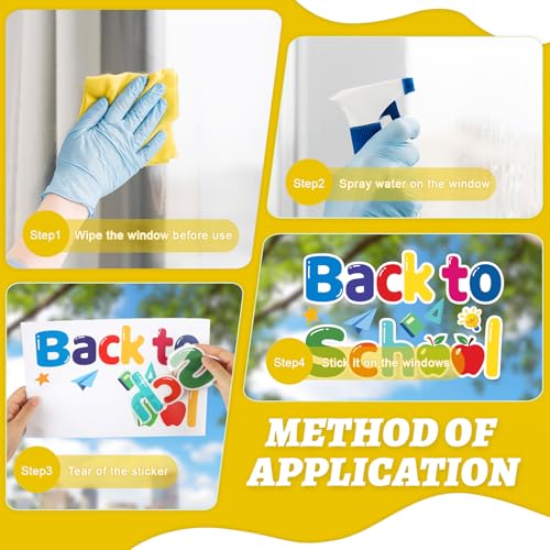 Back to School Window Clings - Double-Sided Educational Stickers