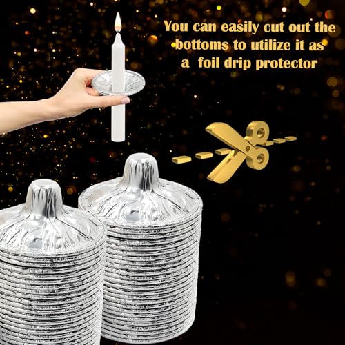 Extra Heavy Disposable Candle Holders - 100 Pack Aluminum Drip Cups