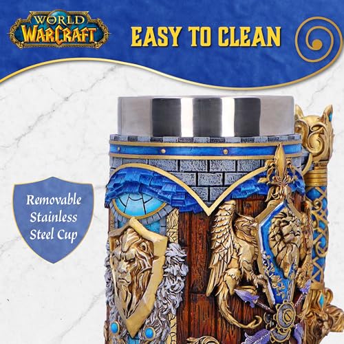 Alliance Crest Tankard 15.5cm - Resin Gaming Mug with Stainless Steel Insert
