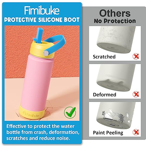 18oz Kids Insulated Stainless Steel Water Bottle with Straw - 2 Pack