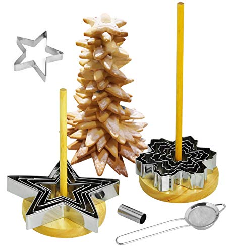 16 Pcs Star Shaped Cookie Mold Set for Christmas Tree Decorations