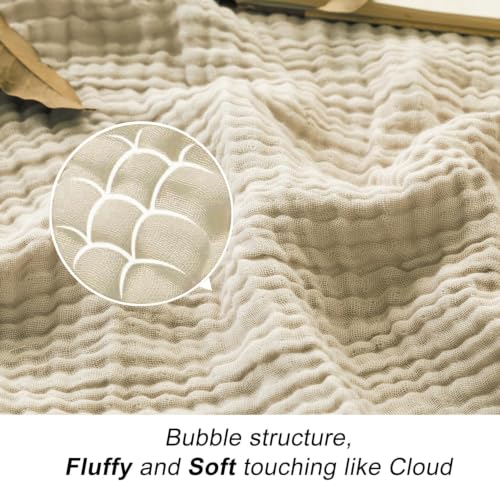 Soft Cotton King Blanket - Lightweight Muslin Gauze 108"x90"