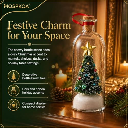Forever Voice Recordable Christmas Tree Ornament 1pcs Glass Snow Scene Holiday Keepsake
