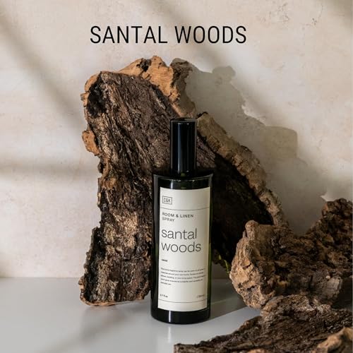 Santal Woods Room Spray, Long-Lasting Essential Oil Air Freshener - 6.76 oz