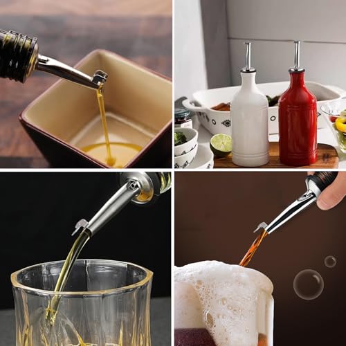 Pafusen Flip Top Oil Pourers 2 Pack - Universal Liquor & Olive Oil Dispensers