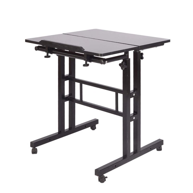 soges Adjustable Stand Up Desk Computer Desk Workstation Sit-Stand Desktop Standing Desk, Black 101-BK