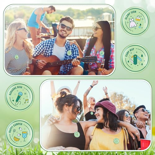 Camping Merit Badge Pins for Bachelorette Party Favors and Bridal Showers