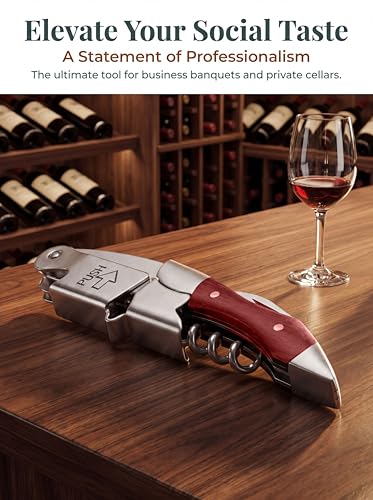 Kit-Home Rose Wood 3-Pack Waiter Corkscrew Wine Openers with Stainless Steel Handle