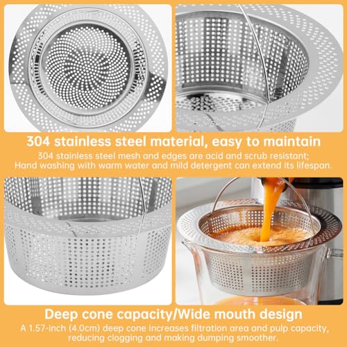 Fine Mesh Juice Strainer for Cold Press Juicers – Stainless Steel Filter
