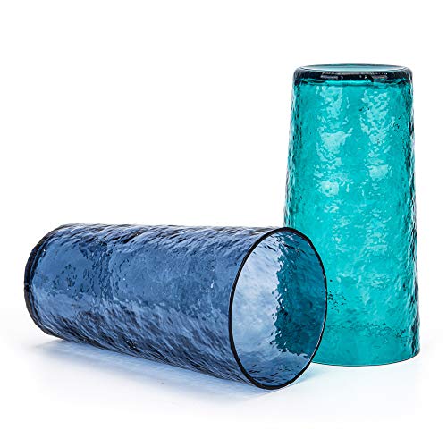 KX-WARE Blue 18-Ounce Acrylic Highball Glass Set of 6 - Shatterproof Plastic Tumblers