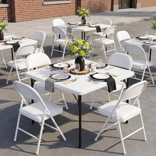 36-Inch Portable Folding Square Table, Heavy Duty Utility Camping Table