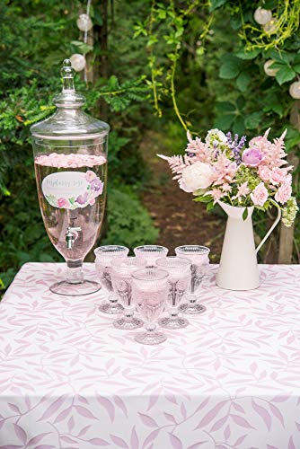 Vintage Inspired Pressed Glass Goblet - Clear Stemware for Cocktails