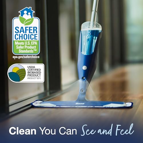 Premium Hardwood Floor Spray Mop Kit with Reusable Microfiber Pad
