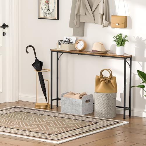 47.2-Inch Narrow Console Table, Industrial Entryway & Sofa Table
