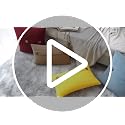 HWY 50 Burgundy Red 18x18 Inch Chenille Throw Pillow Covers (Pack of 2) with 3-Button Detail