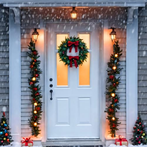 Adjustable Front Door Garland Hanger (31.5"-94.5") - No-Drill Holder