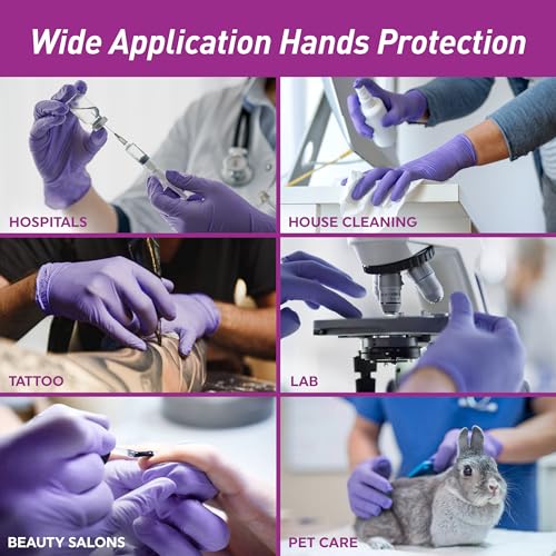 MedPride Powder-Free Nitrile Exam Gloves - Medium Iris Blue 100 Count