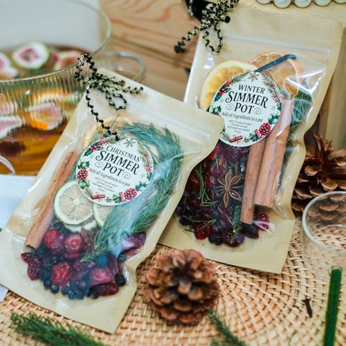 Natural Stovetop Potpourri Kit - 2 Pack Christmas & Winter Home Fragrance