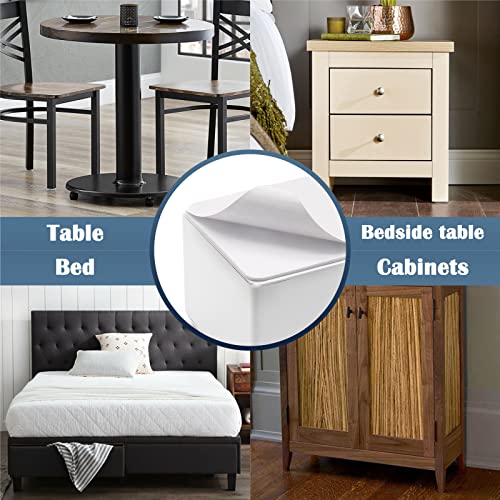 Self-Adhesive Heavy Duty Furniture Bed Risers - 2 Inch Square Lifts (4 Pack)