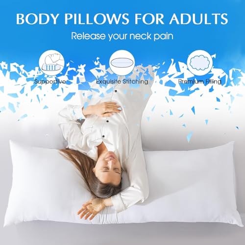 SHOUREN Full Body Pillow for Side Sleepers - 20x54 Inch Soft Bed Pillow