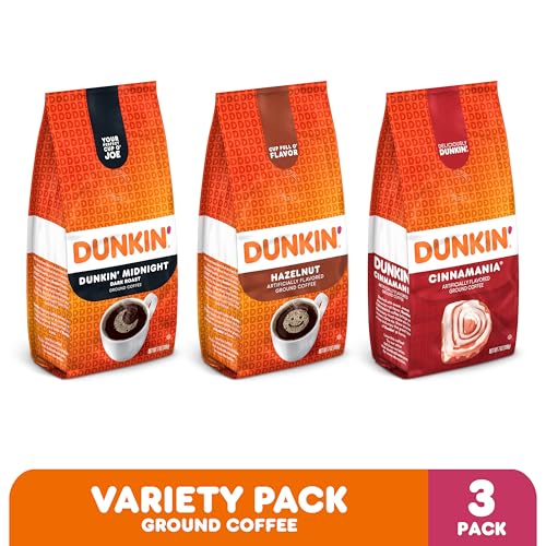 Dunkin¡¯ Ground Coffee Limited Edition Variety Pack, Three 7 Oz. Bags
