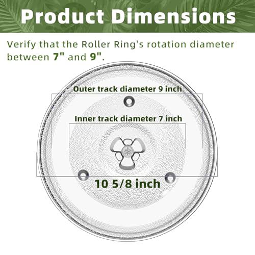 10.6-Inch Microwave Glass Turntable Replacement Plate