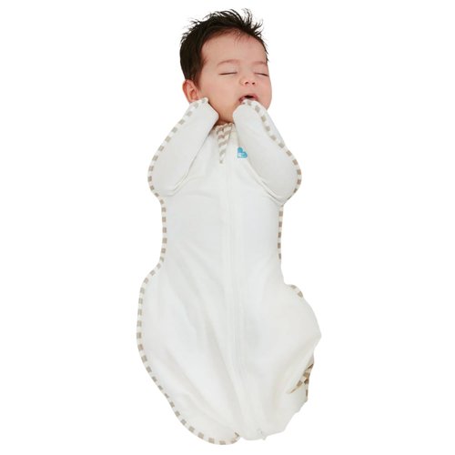 Love to Dream Organic Swaddle - Baby Sleep Sack for Newborns | Self-Soothing Design, 1.0 Tog, Cream, Small (5-8.5 lbs)