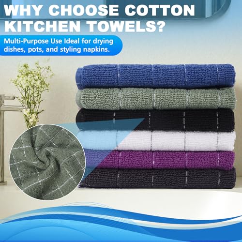 6-Pack 100% Cotton Washcloths, Soft Absorbent Face and Body Towels