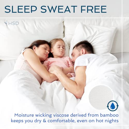 Hotel Sheets Direct 100% Bamboo Viscose Queen Bed Sheet Set - 4 Piece, White