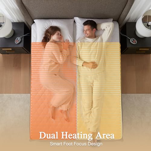 Heated Mattress Pad - 20 Heat Settings, Cotton, King Size