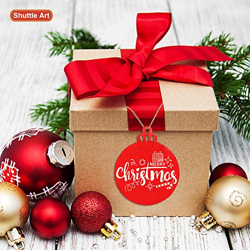 Shuttle Art 360-Piece Wooden Christmas Ornament Kit – 130 Unfinished Wood Slices, 12 Markers, 50 Bells & 130 Jute Twine