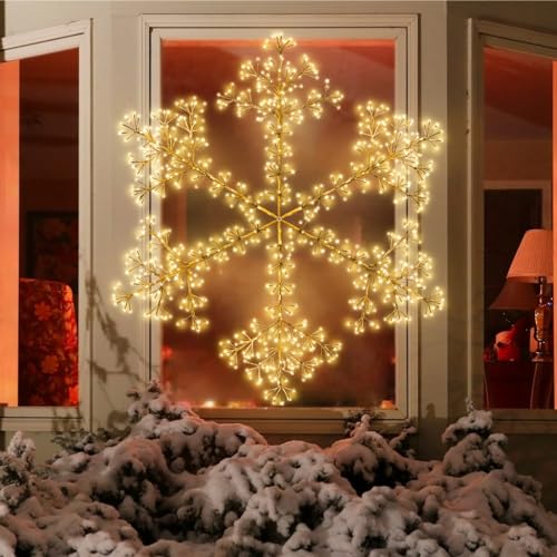 Unlemoni 59" Snowflake Light with 864 LED - Window/Outdoor Christmas Decoration (Variation: 59 inch)