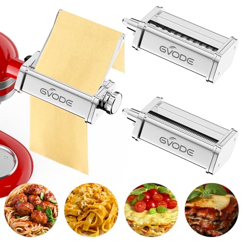 3-Piece Stainless Steel Pasta Maker Attachment Set for Stand Mixers