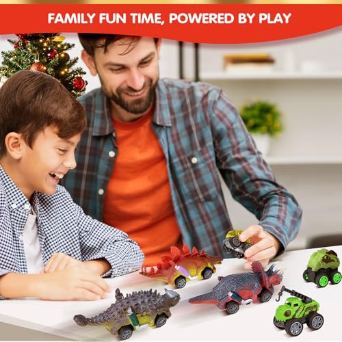 Dinosaur Monster Truck Advent Calendar - 24 Day Countdown with Play Map