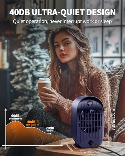 Portable Electric Space Heater for Indoor Use with Overheat Protection
