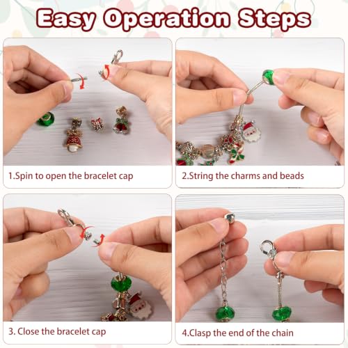 Christmas Advent Calendar DIY Bracelet Making Kit - 24 Day Countdown for Kids