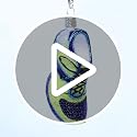 Running Shoe Glass Ornament - Handcrafted Holiday Tree Decoration