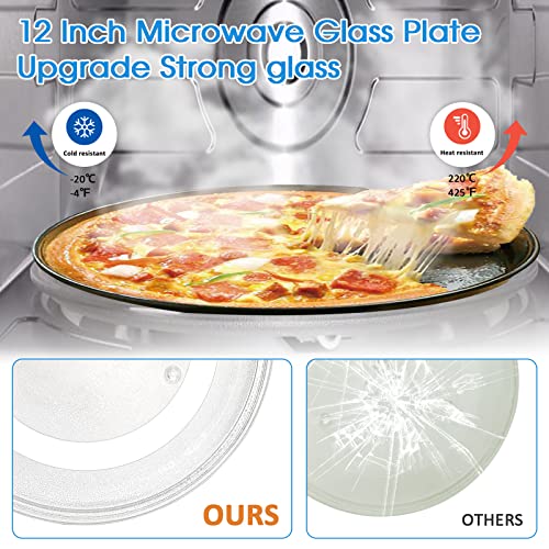 12-Inch Microwave Glass Turntable Plate - Y-Shaped Replacement Tray