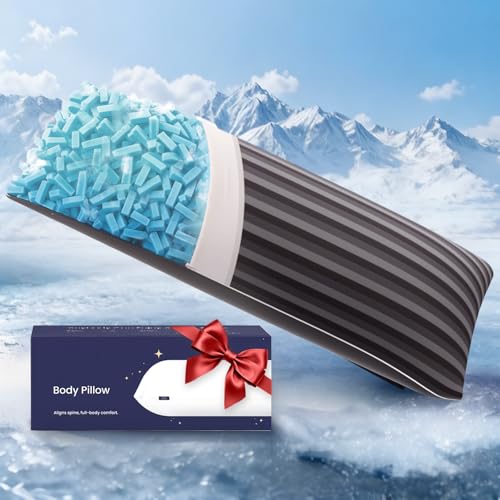 Cooling Body Pillow 20x54 Inch - Memory Foam for Side Sleepers