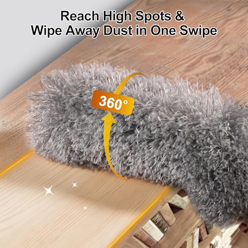 Microfiber Duster Kit with 100-Inch Extension Pole - 5-Piece Cleaning Set