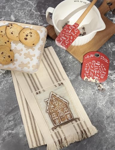 Primitives by Kathy Gingerbread House Kitchen Towel - Christmas Decor, Cotton, Set of 1