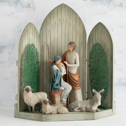 Willow Tree The Christmas Story Nativity Figures Set - Hand-Painted Mary & Joseph