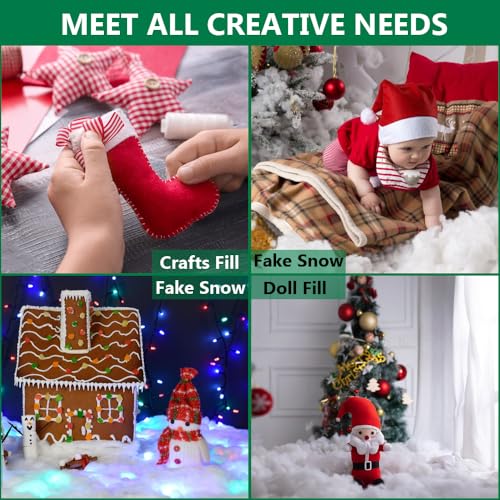 Artificial Fake Snow Decor for Christmas Villages & Mantels (1lb / 500g)