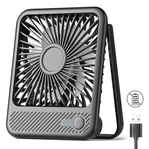 Koonie USB Desk Fan, 3-Speed Quiet Small Personal Fan for Office