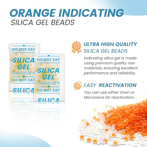 50PCS 5g Silica Gel Packets Rechargeable Moisture Absorbers