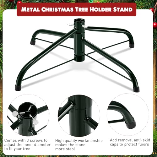 Folding Metal Christmas Tree Stand Base for Artificial Trees - 16 Inch