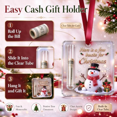 6 Pack Christmas Cash Gift Holder Ornaments for Holiday Decor